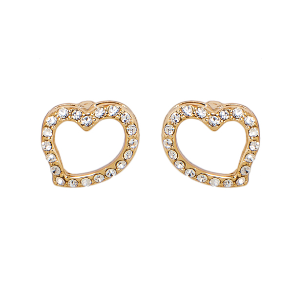 Brincos heart com cristais Swarovski.