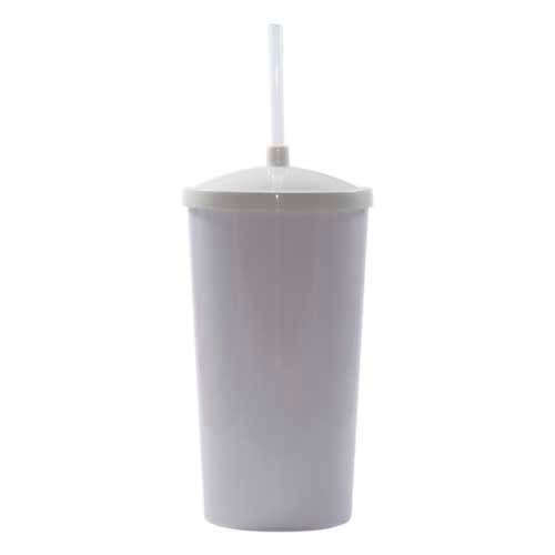 COPO 1 LITRO COM TAMPA E CANUDO – BRANCO