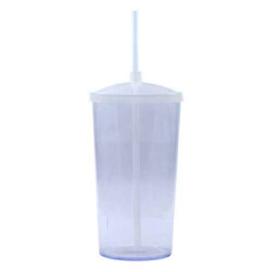 COPO 1 LITRO COM TAMPA E CANUDO – NATURAL