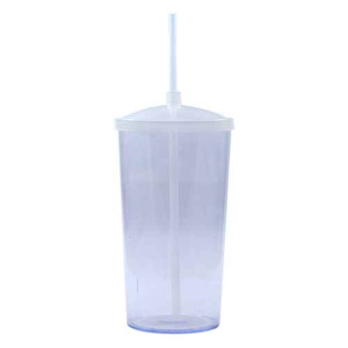 COPO 1 LITRO COM TAMPA E CANUDO – NATURAL