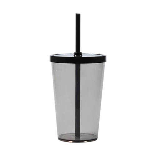 COPO 550 ML COM TAMPA E CANUDO – FUME