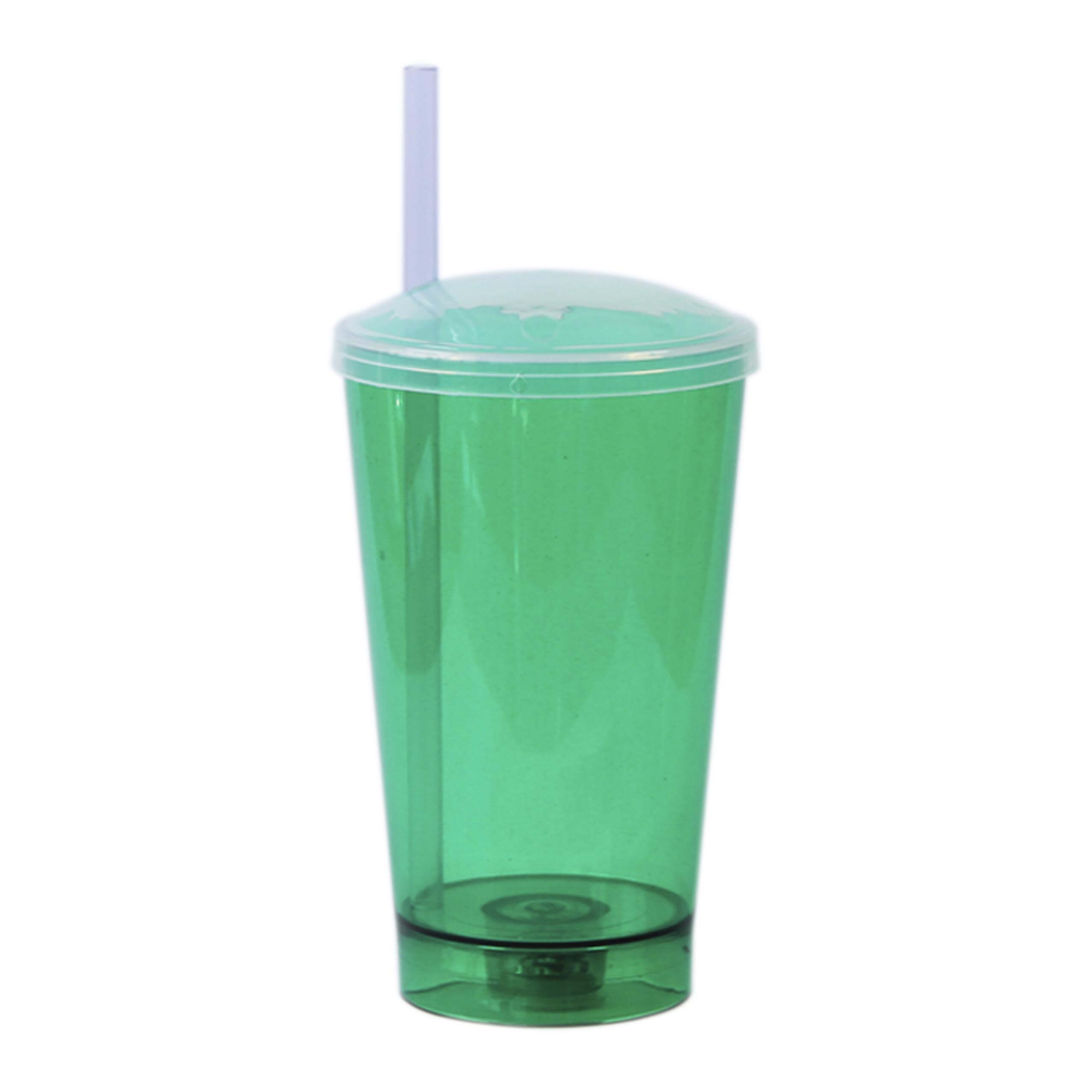 COPO 550 ML COM TAMPA E CANUDO LED – VERDE