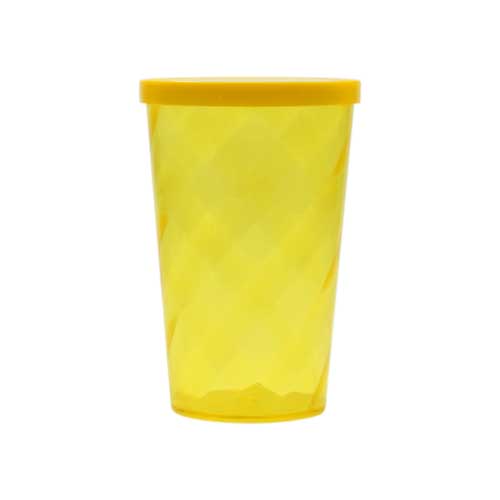 COPO 550 ML ESPIRAL COM TAMPA FECHADA – AMARELO
