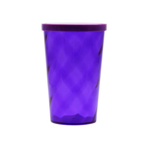 COPO 550 ML ESPIRAL COM TAMPA FECHADA – ROXO LILAS