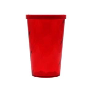 COPO 550 ML ESPIRAL COM TAMPA FECHADA – VERMELHO
