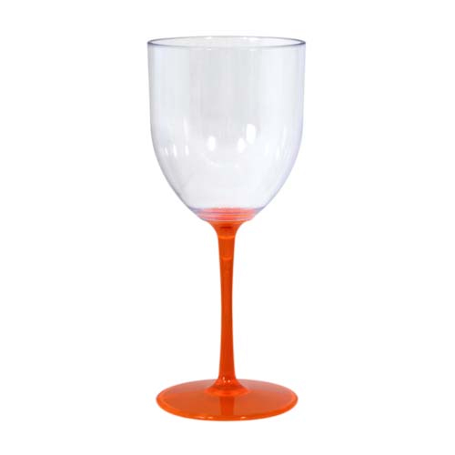 TAÇA FUN WINE – CRISTAL COM HASTE LARANJA