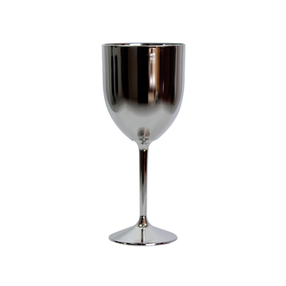 TAÇA FUN WINE METALIZADA – PRATA-